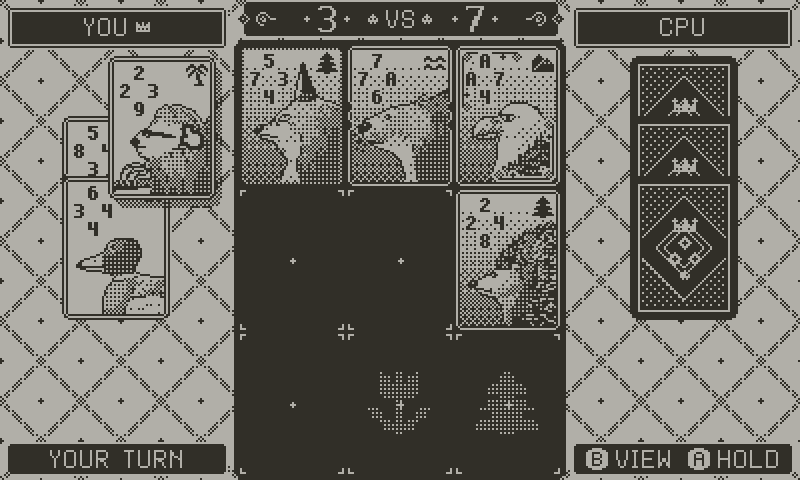 A card is placed and its ability changes numbers on the board.